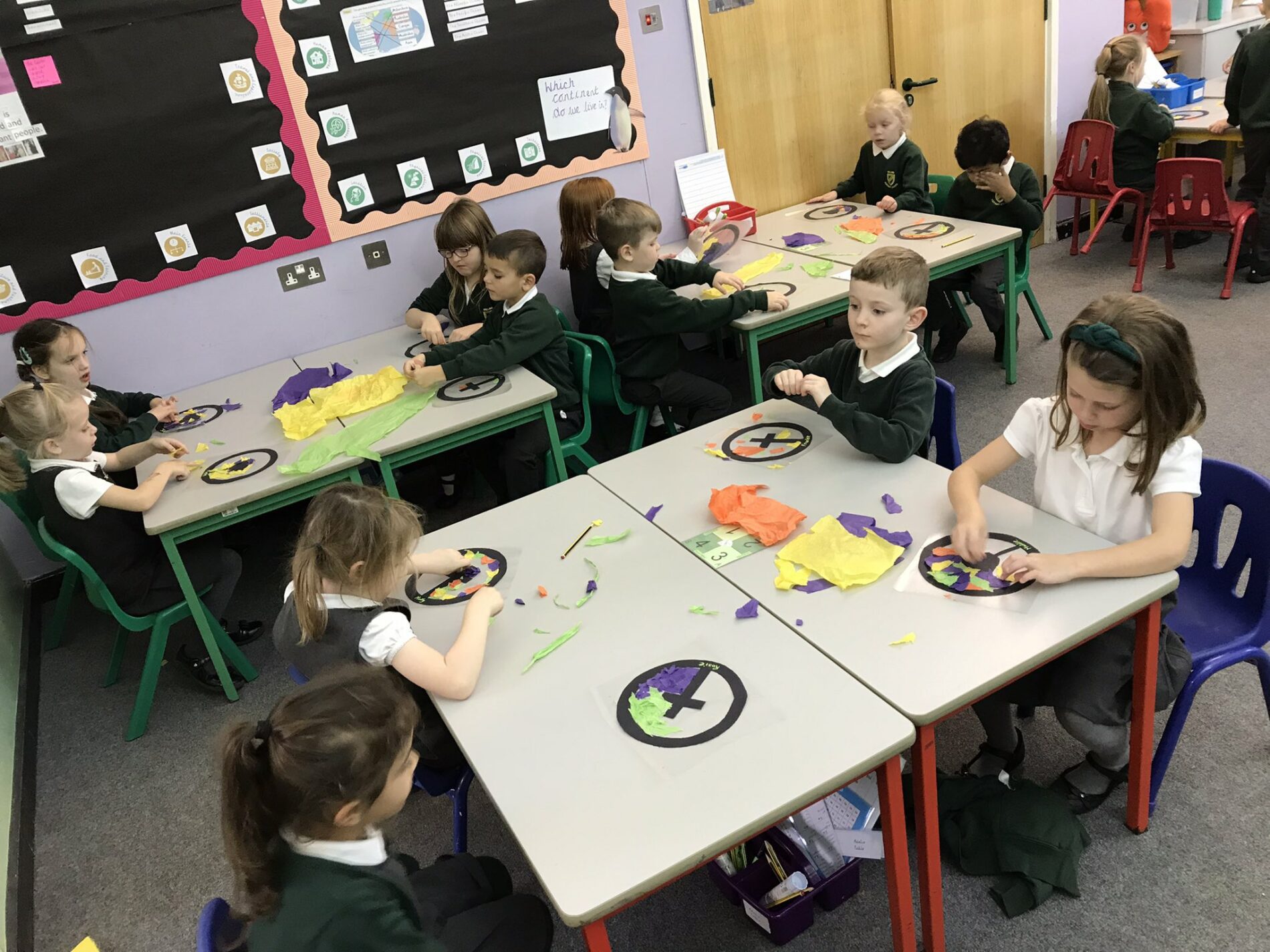 Fgu7ur-WYAA3IjH pupils making stained glass windows in re lesson