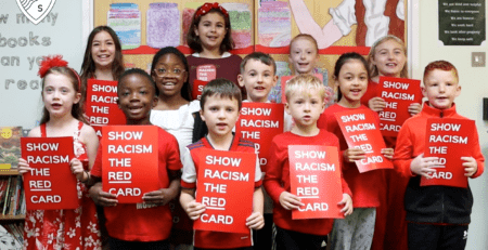 halling primary school showing racism the red card day
