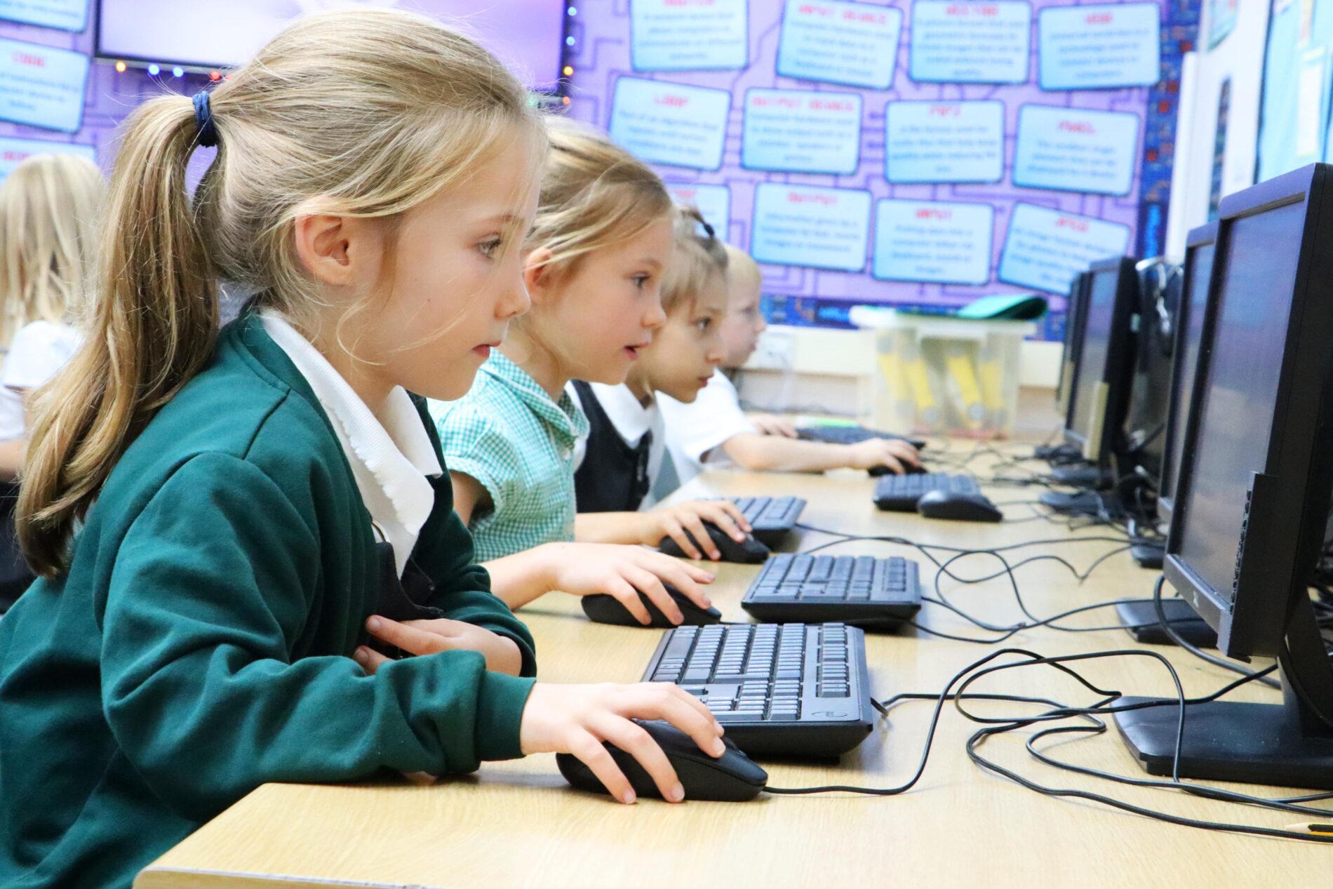 pupils from halling during a computing lesson