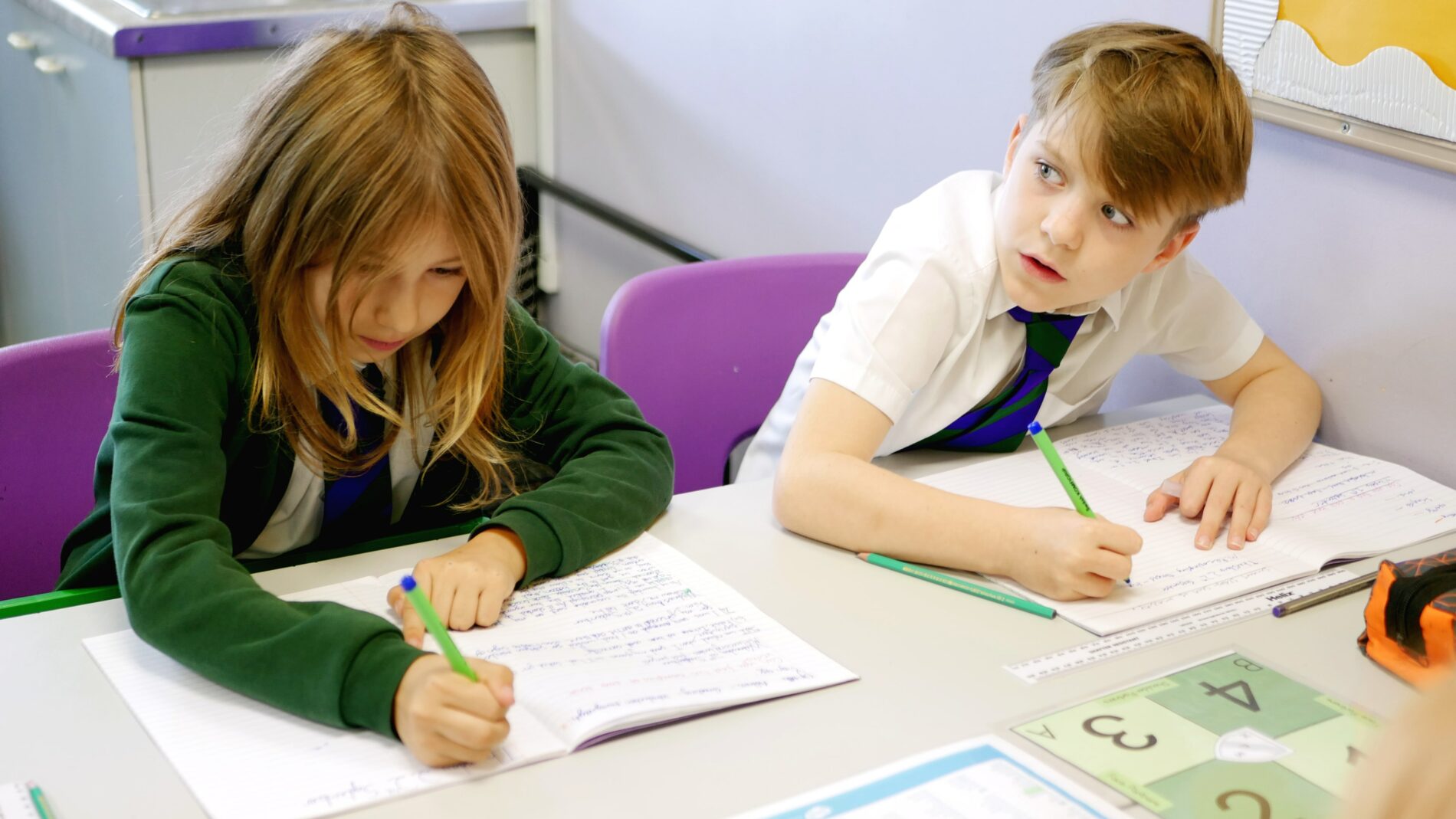 P1170239 pupils in english class writing